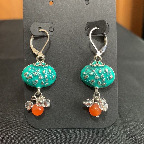 Jewelry - Green and orange earrings